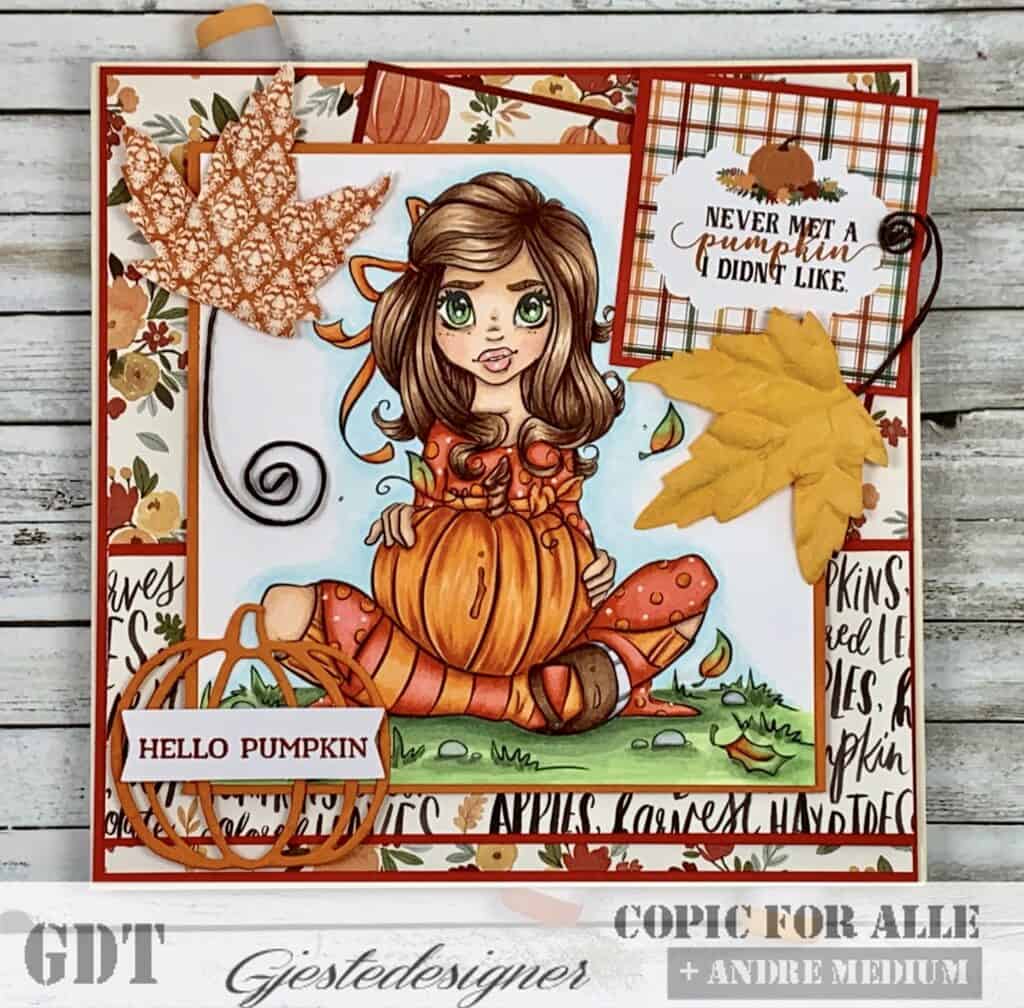 Hello Pumpkin GDT Card - Stamp With Laurie