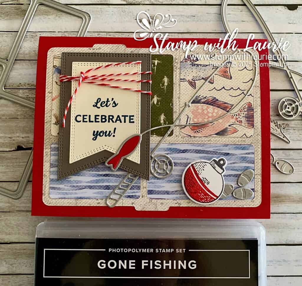 Fish Fishing Lures Bait Hook Rubber Stamp Set for Scrapbooking