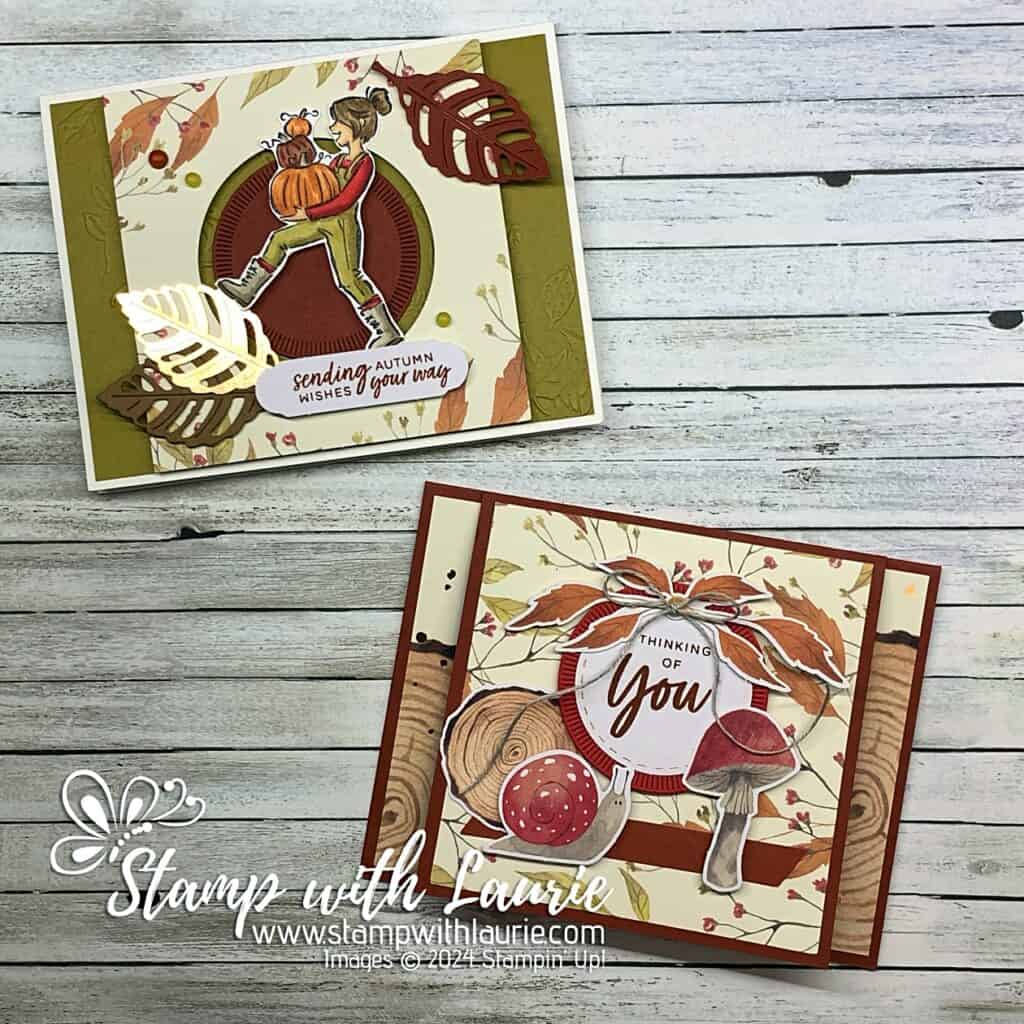 Stampin up - NEW - Autumn Greetings - Retired - Stamp sold set and matching die set